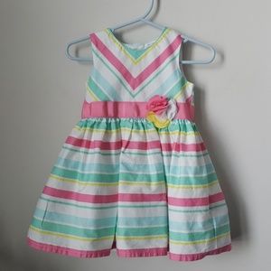 Carters Multi Color Stripe Formal Dress
